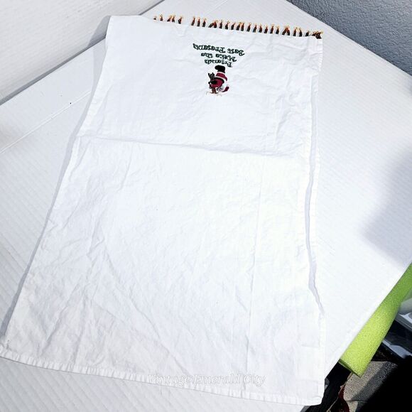 Christmas Stitched Hand Towel Friends Make The Best Presents Santa Rudolf Beaded - Picture 9 of 12